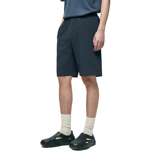 棉先生 肌理感夏季薄款纯色休闲短裤 男款