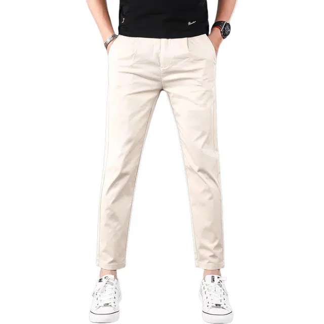 吉肯蒂 薄款简约修身百搭九分休闲裤 男款