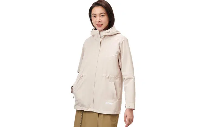 探路者 纯色户外抓绒可脱卸三合一冲锋衣 女款 卵石色