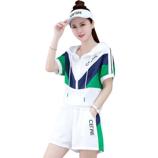 左岸 时尚气质短袖上衣百搭清新短裤休闲套装 女款