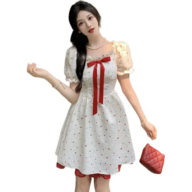 哒头下雨不愁 舒适时尚气质短袖连衣裙 女款