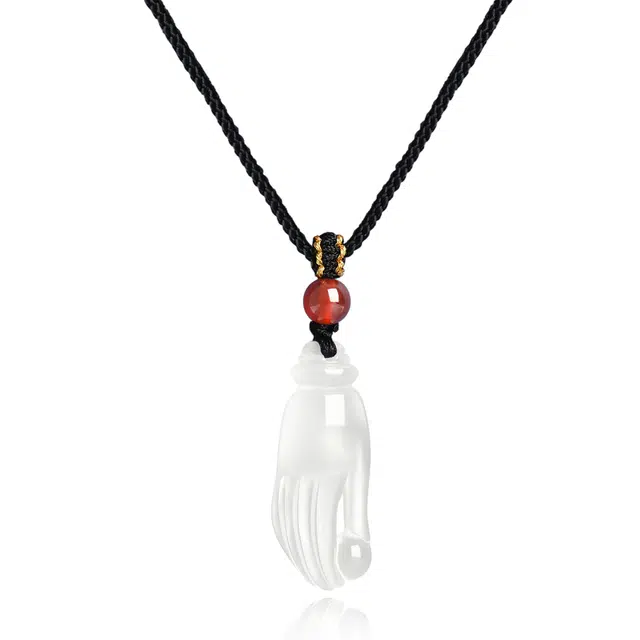 帝苏行 质感细腻 禅心玉手吊坠 新中式国潮 吉祥如意平安顺遂 简约小众设计 玉髓 项链 女款