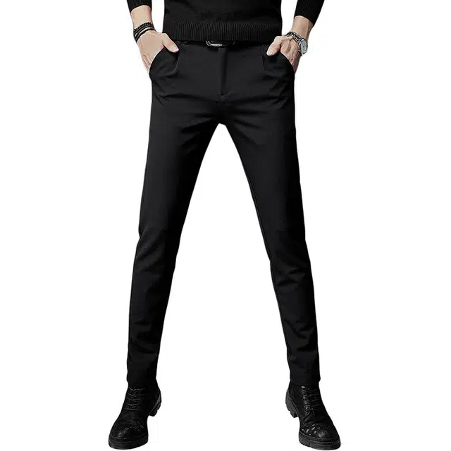 吉肯蒂 薄款弹力商务时尚百搭直筒纯色休闲裤 男款