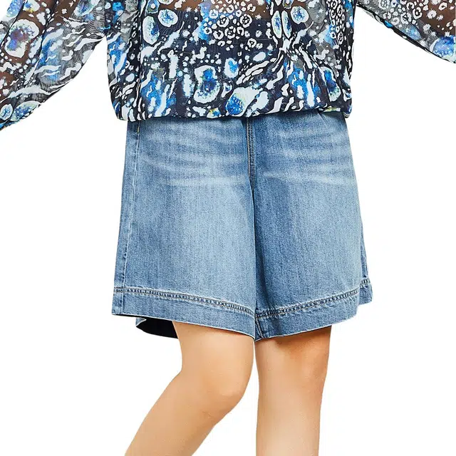 木果果木 休闲百搭薄款高腰裤牛仔短裤 女款