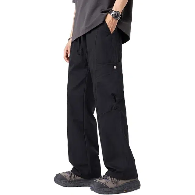 隐狼世家 薄款直筒宽松运动休闲裤 男款