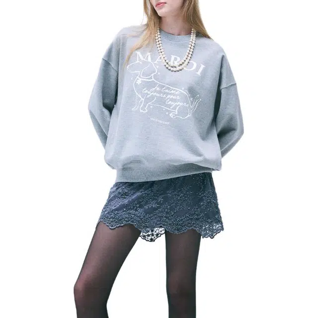 MARDI MERCREDI FW24 SWINGTHETAILDDANJIFLOWERCHOKER-GREYIVORY