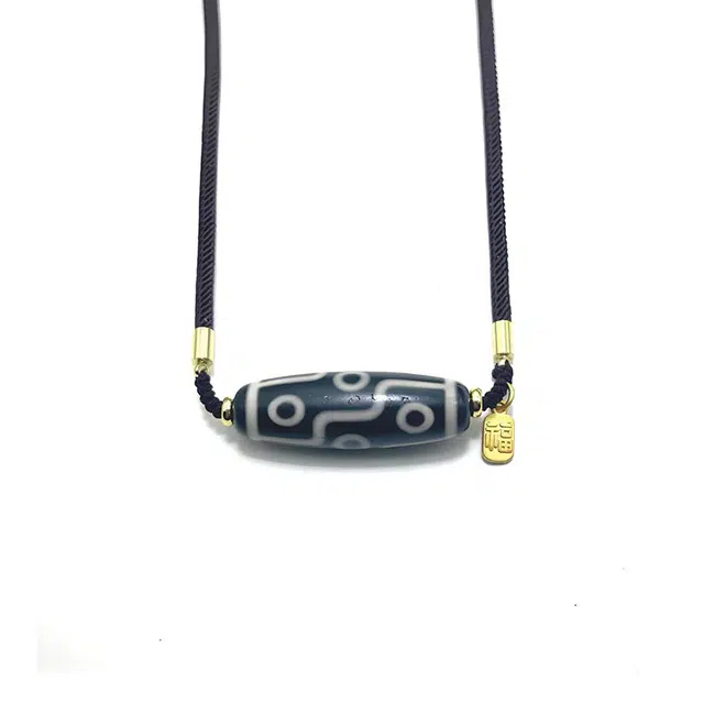 玉临门 国风简约福字牌 玛瑙 项链 男女同款情侣款 #礼盒包装