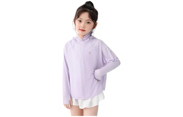 儿童款 左西 凉感透气轻薄防紫外线连帽长袖防晒服