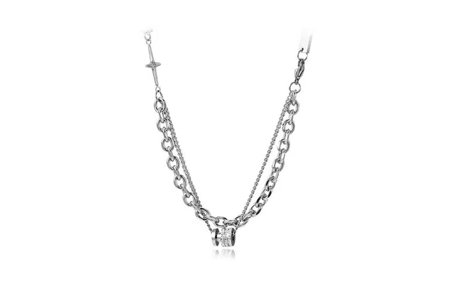 尚银福 星芒转运珠 欧美风轻奢小众高级感 嘻哈潮流气质时尚 个性创意设计感 合金 项链 男款