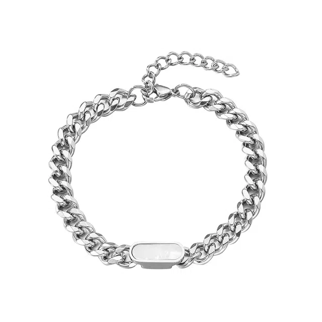 尚仟伊 潮流古巴链小众平价美式嘻哈中性锁骨链蛇骨链套装 钛钢 项链 男女同款情侣款