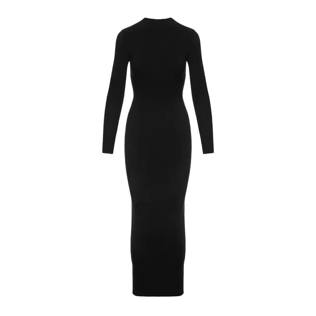 NAKED WARDROBE Sculpt Mock Neck Dress NW
