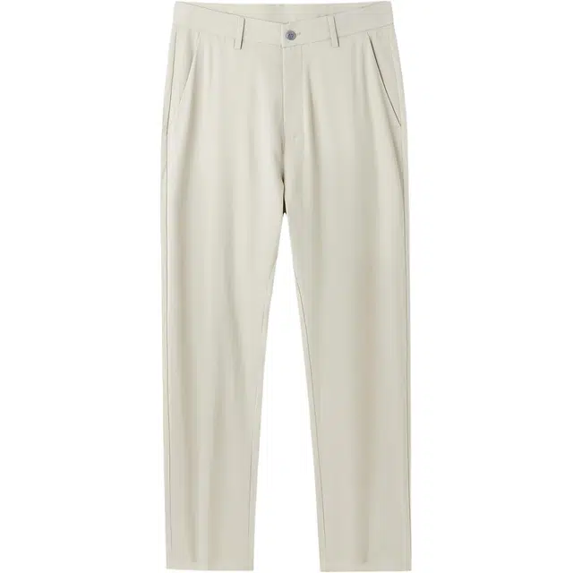 太子龍 桑蚕丝莫代尔薄款透气西裤轻商务直筒合体坠感长裤休闲裤 男款