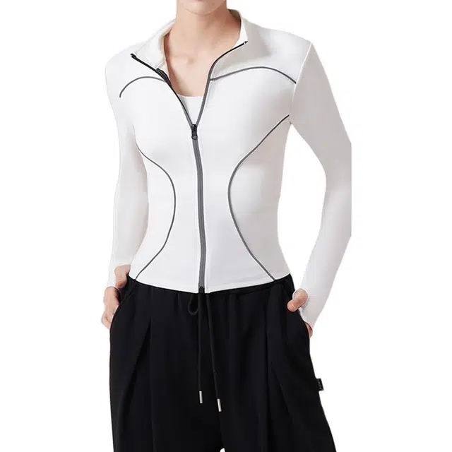 怪力萝莉  反光夜跑骑行服运动跑步健身训练长袖  瑜伽外套  女款