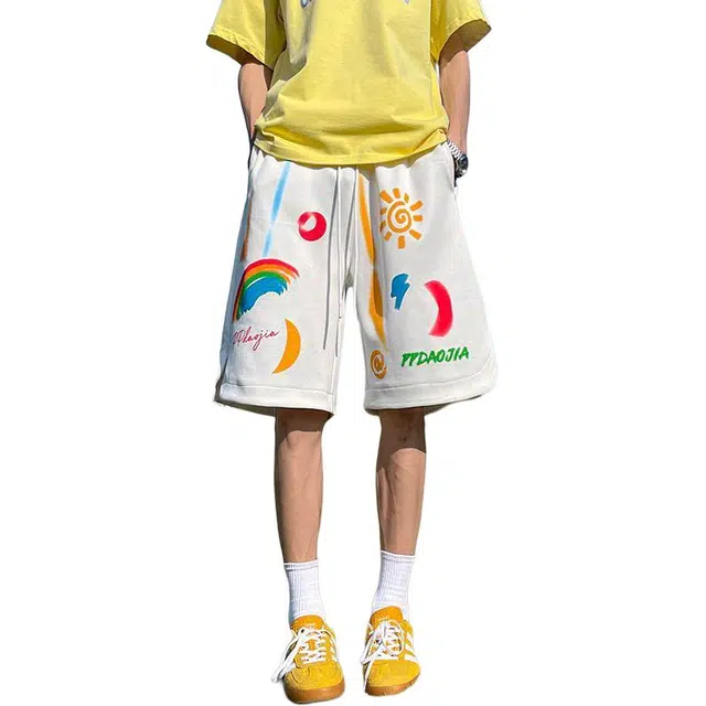 宝米卡 宽松百搭夏季五分裤休闲短裤 男女同款