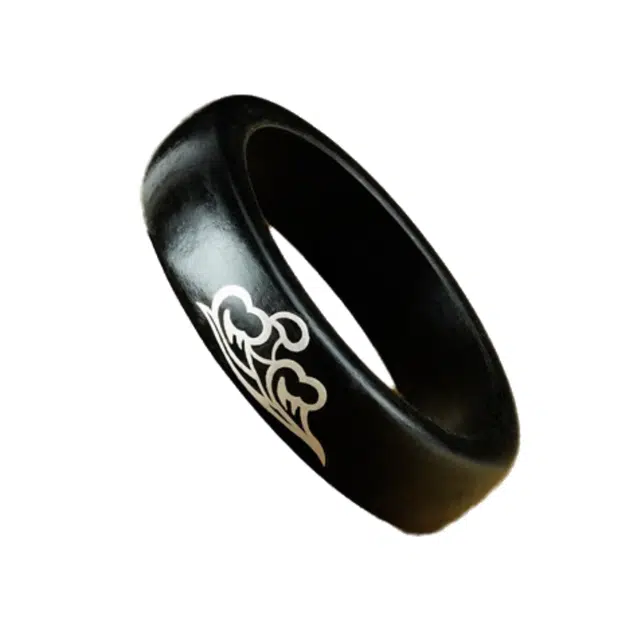 舞依翡 山盟海誓国风 黑檀 戒指 男女同款情侣款