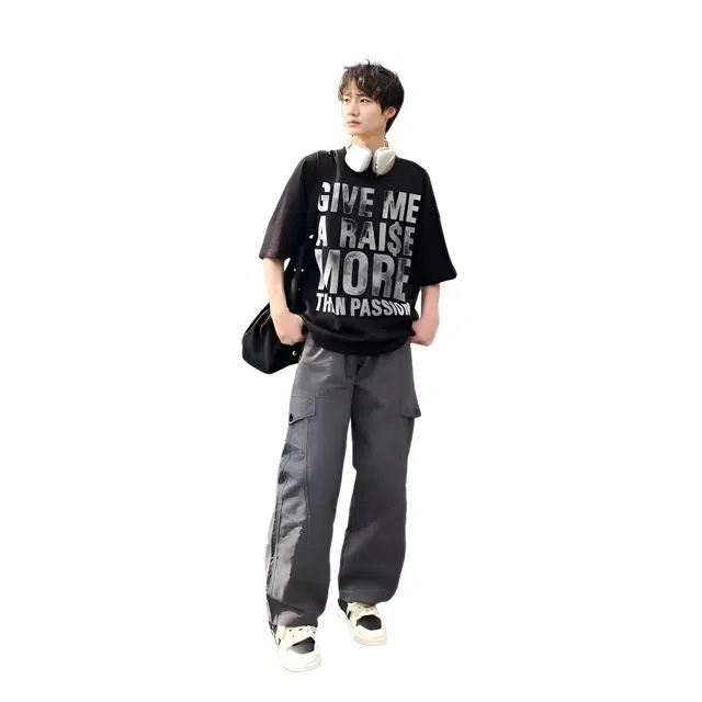 北欧攻略 垂感速干舒适透气松弛感痞帅弯刀裤空调裤户外登山显瘦直筒工装休闲裤 男女同款