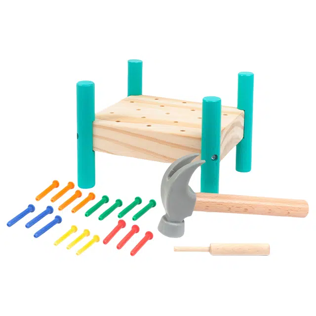 图米鱼 木制敲钉台 有趣拼接创意 早教益智玩具