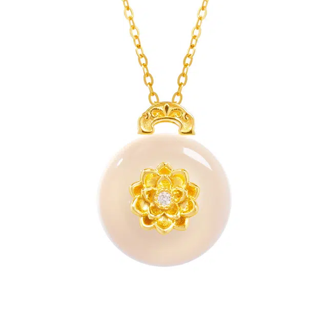 骊碧 新中式天然 玉髓 项链 女款