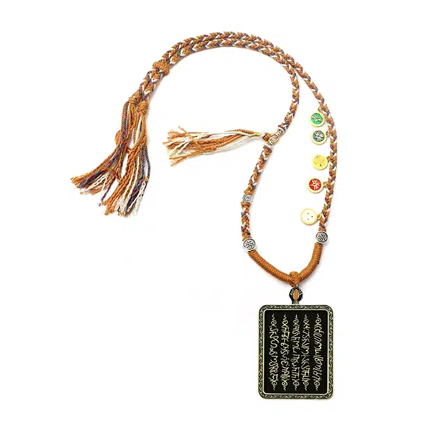 玉临门 瑞彩祥云 新藏式五条经文唐卡手工编织绳复古民族风 招财进宝前程似锦#好运 合金 项链 男女同款情侣款