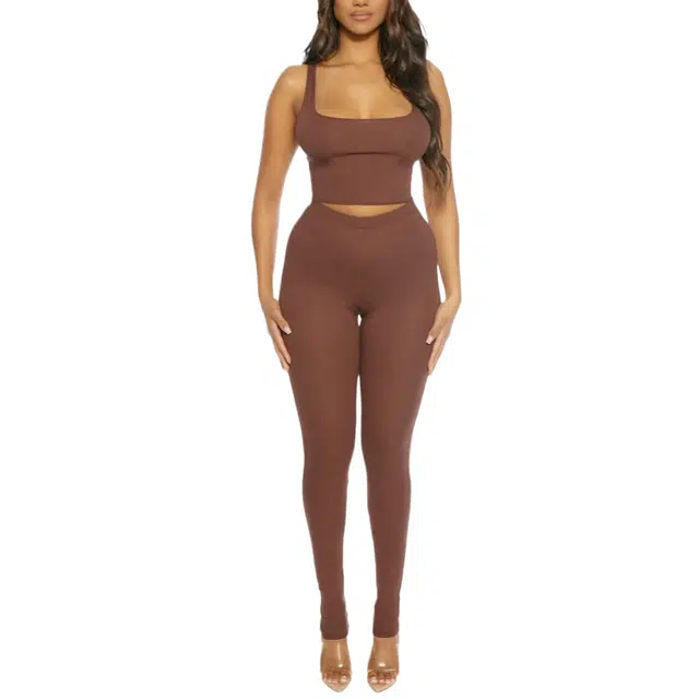 NAKED WARDROBE Micro Ribbed Lounge Legging