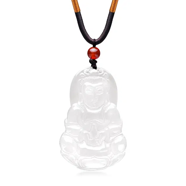 老凤祥 净瓶观音 中式国风民族风大气透亮 幸福美满吉祥如意 简约小众轻奢百搭时尚高级感#好运 玉髓 项链 女款