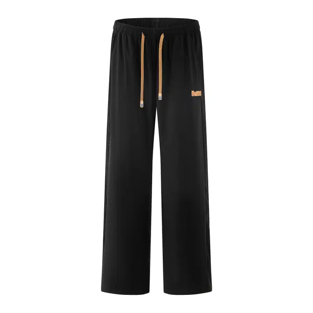 北欧攻略 冰丝凉感垂坠感顺滑免烫柔软舒适亲肤空调裤直筒宽松大码显瘦休闲裤 男女同款