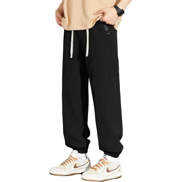 大白鲨 美式运动裤夏季潮牌胖子宽松加肥加大码百搭卫裤休闲裤 男款