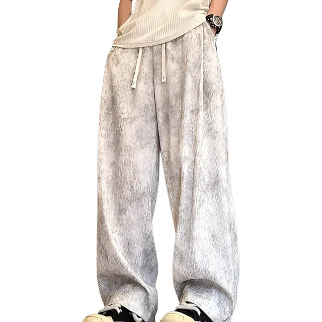 单爵 薄款百搭简约潮流宽松直筒休闲裤 男女同款