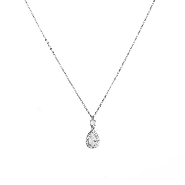 前方大荒野 人鱼之泪闪亮璀璨泪滴时尚小众设计轻奢高级感独特气质优雅迷人 锆石 项链 女款