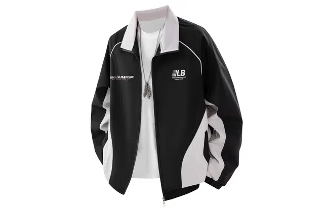 王者荣耀 美式高街拼接撞色翻领外套宽松舒适痞帅青少年休闲百搭时尚潮牌飞行员夹克衫 鲁班七号款 男女同款