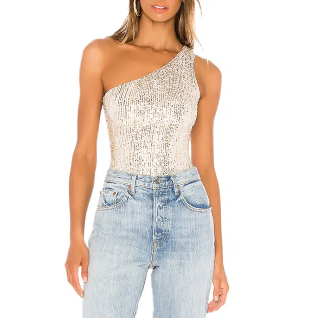 SUPERDOWN Remi One Shoulder Bodysuit