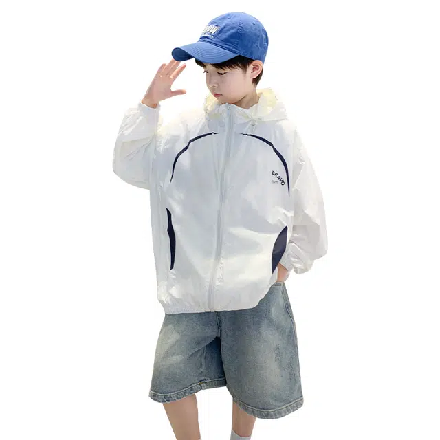 泰迪珍藏防晒服 大气百搭亲肤 白色 儿童款