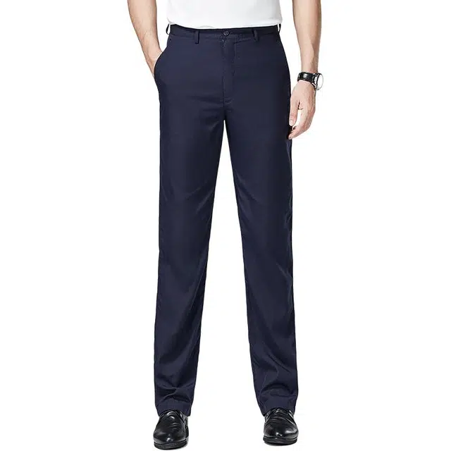 佛朗尼·齐拉 透气纯色舒适休闲裤 男款 蓝色