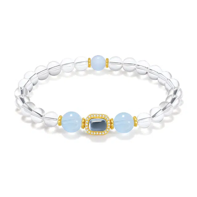 【普陀山官方已过香】  普陀山文创 前程似锦新中式国潮风愿望达成时来运转转运珠上岸转运#好运 白水晶 手串 男女同款情侣款