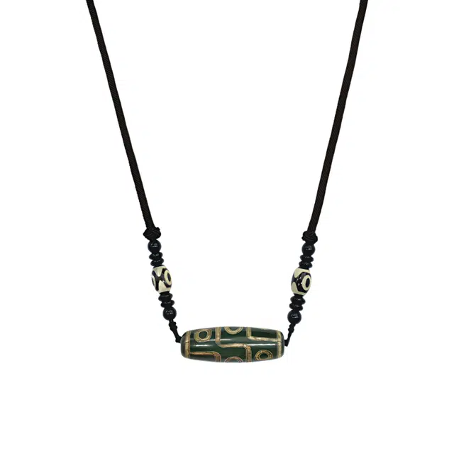 玉临门 新中式纳福转运九眼天珠 玛瑙 项链 男女同款情侣款 限定礼盒 适我愿兮