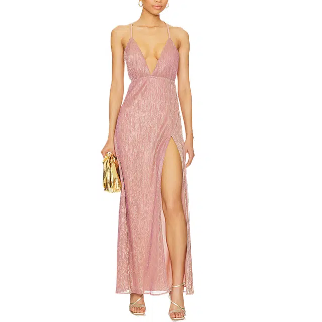 SUPERDOWN High Slit Maxi Dress