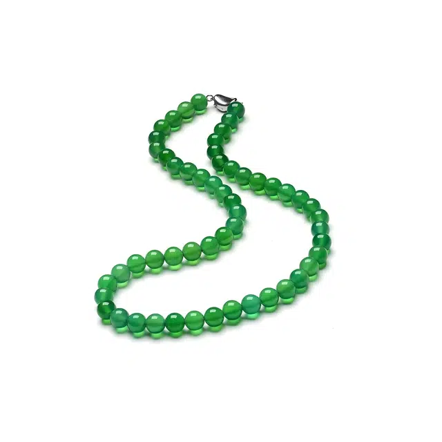 匠锁心玉 黛绿锁骨链 新中式 国潮国风 轻奢高级感 时尚简约 气质百搭 小众设计 转运纳福招财#好运 玉髓 玉石项链 女款