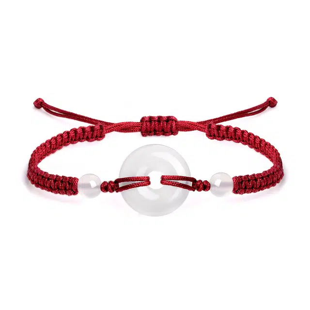 【福运双至】 老凤祥 平安扣转运珠 缠丝纹转运珠 新中式极细编织 简约高级感 吉祥轻奢小众 #好运 玉髓 手绳 男女同款情侣款