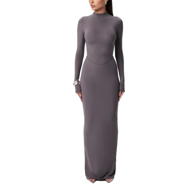 NAKED WARDROBE Scoop Waist Maxi Skirt Naked