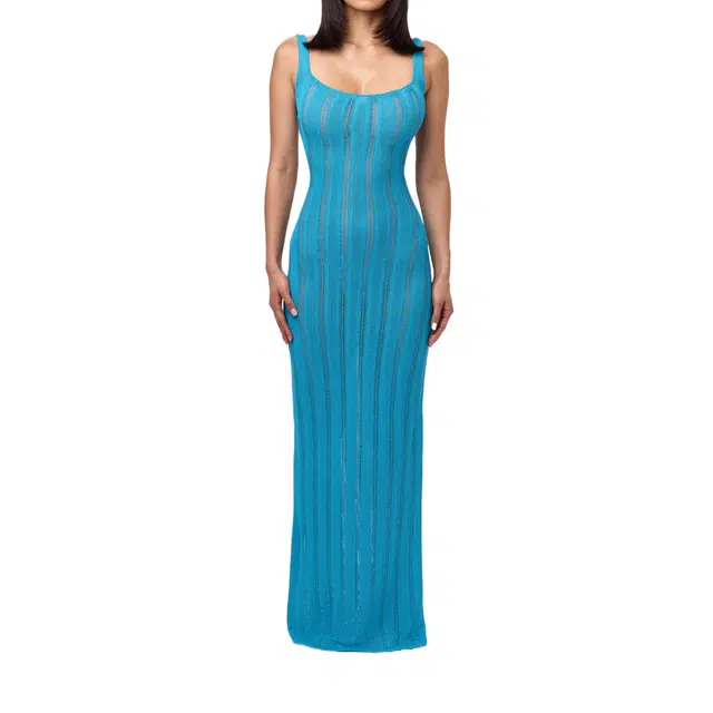 NAKED WARDROBE Open Back Maxi Dress Knits