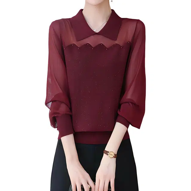 曲韩 舒适休闲百搭长袖针织衫 女款