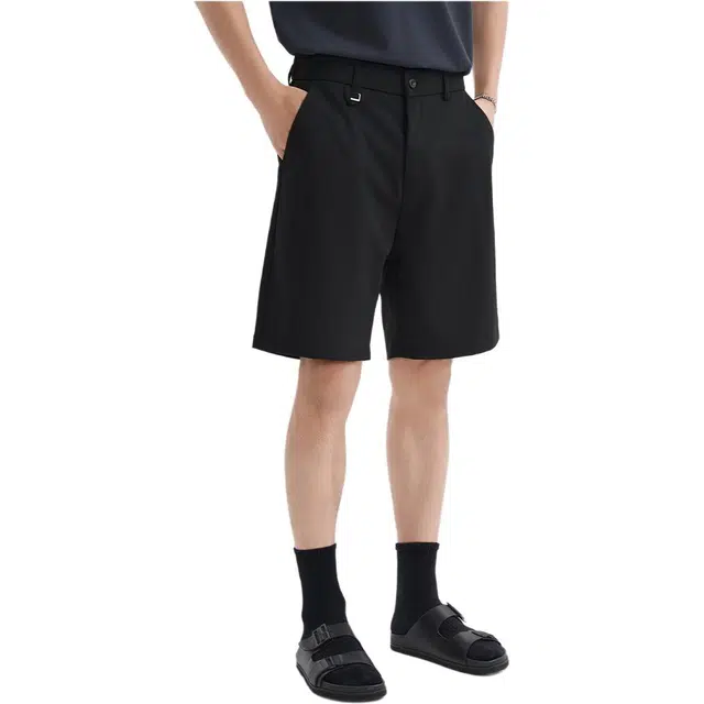 独驰 独驰冰丝凉感商务直筒宽松高级感五分裤子休闲短裤 男女同款