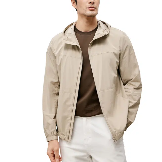 丹宁哲学 轻薄舒适连帽长袖标准夹克 男款