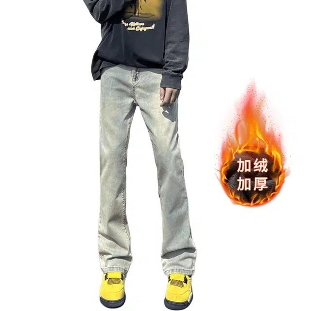 单爵 美式复古高街风多风格融合休闲百搭裤子牛仔裤 男女同款