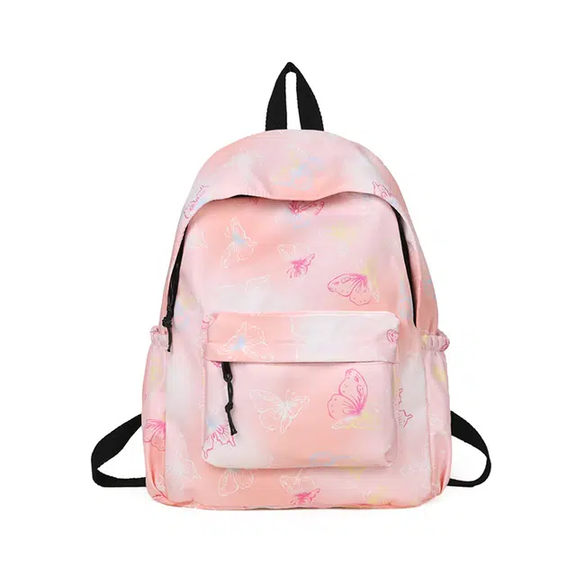 帕克熊 炫彩蝴蝶日常出街清甜可爱氛围 尼龙 双肩包 女款 多色