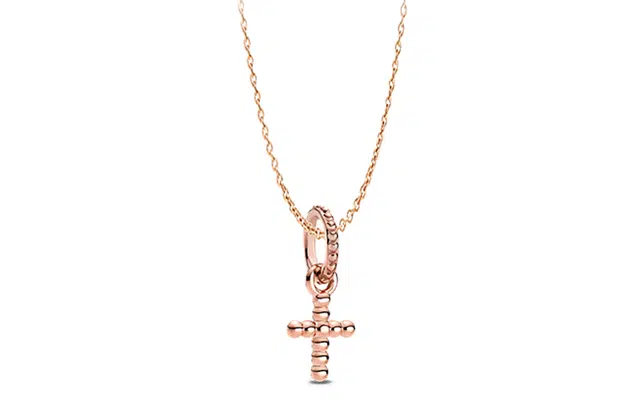 Pandora Cross Necklace Set Rose Gold