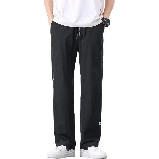 宝米卡 薄款宽松直筒速干潮流阔腿长裤休闲裤 男女同款