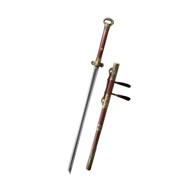 天字号 环首唐横刀 高锰钢刀身合金雕刻装饰 成品模型