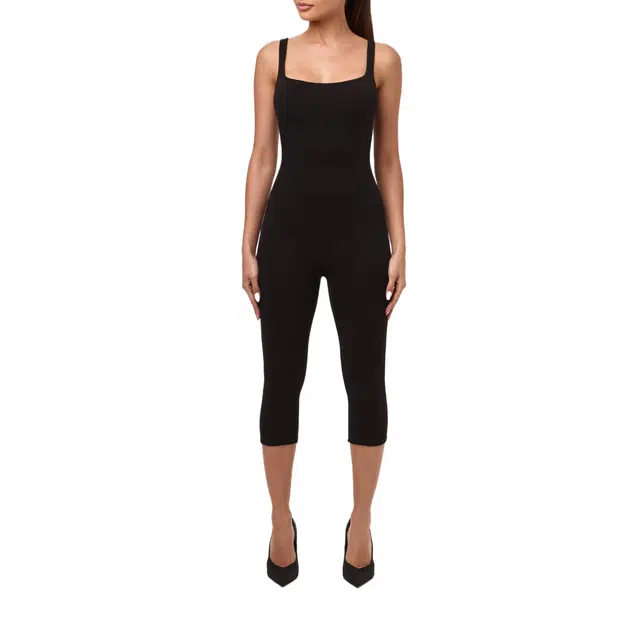 NAKED WARDROBE Tank Capri Jumpsuit Smooth