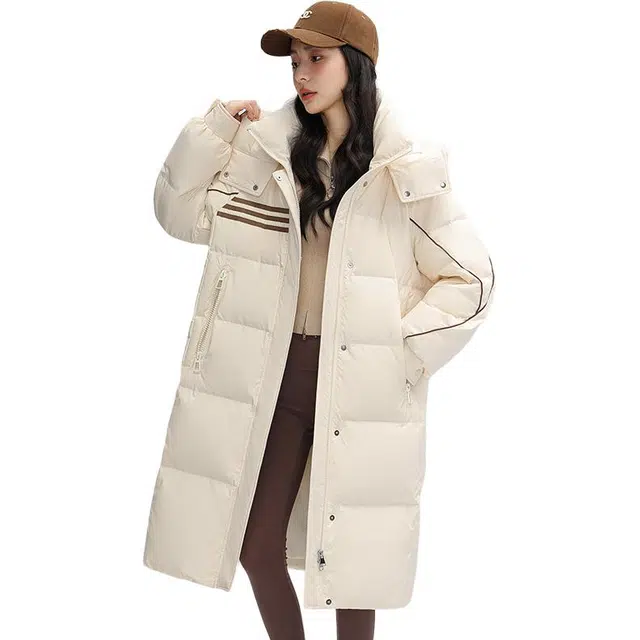 鸭鸭 纯色气质时尚高级感保暖简约羽绒服 女款